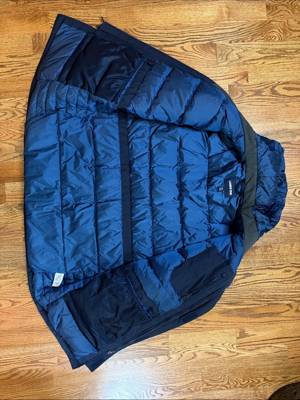 Lands' End Men's Navy Blue Puffer Parka - Picture 2 of 3